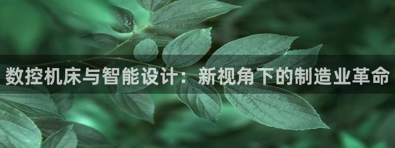 天辰娱乐鱼刺:数控机床与智能设计:新视角下的制造业革命